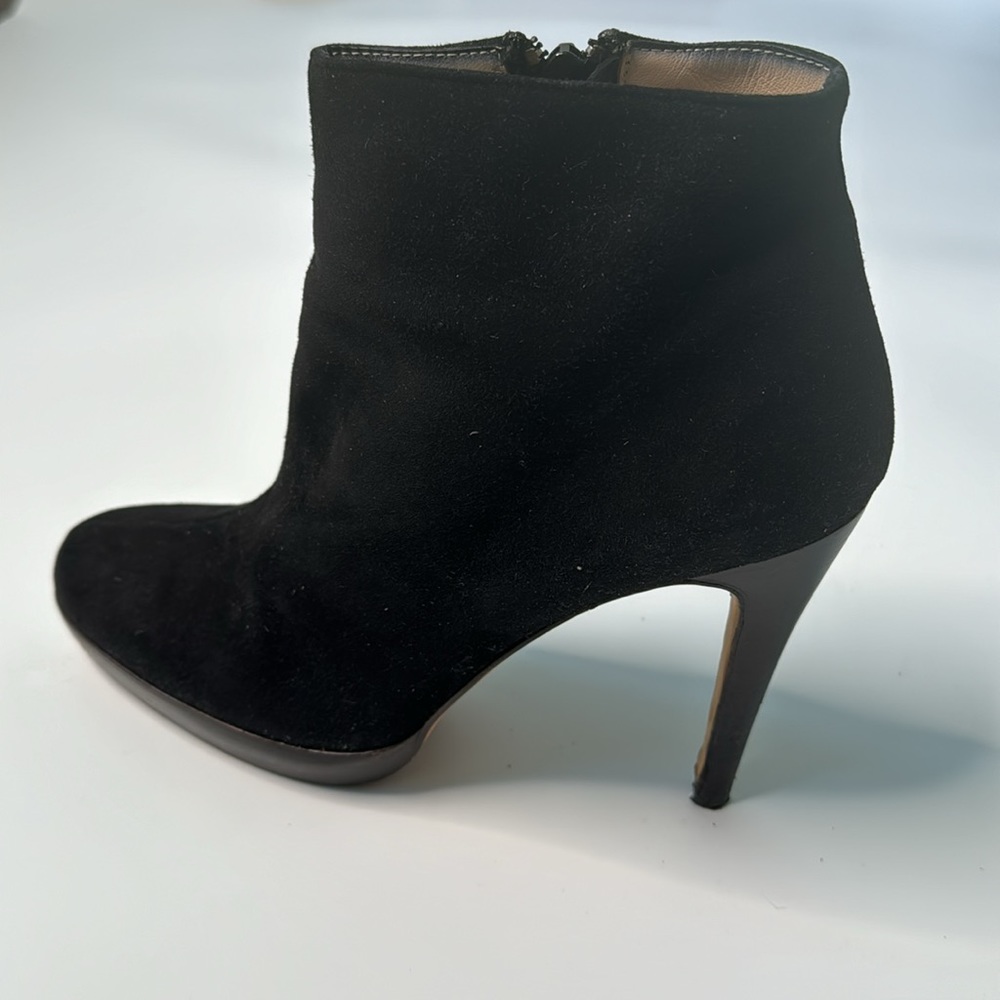Black Suede Ankle Boots « Stivale » Shoe Boots, Luxury by Luca Luca, Size 10 - Picture 4 of 13